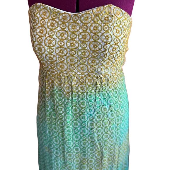 Womens Dress Size 2XL Green Tie Dye Reworked Handcrafted Hippie Summer Festival - Picture 2 of 7